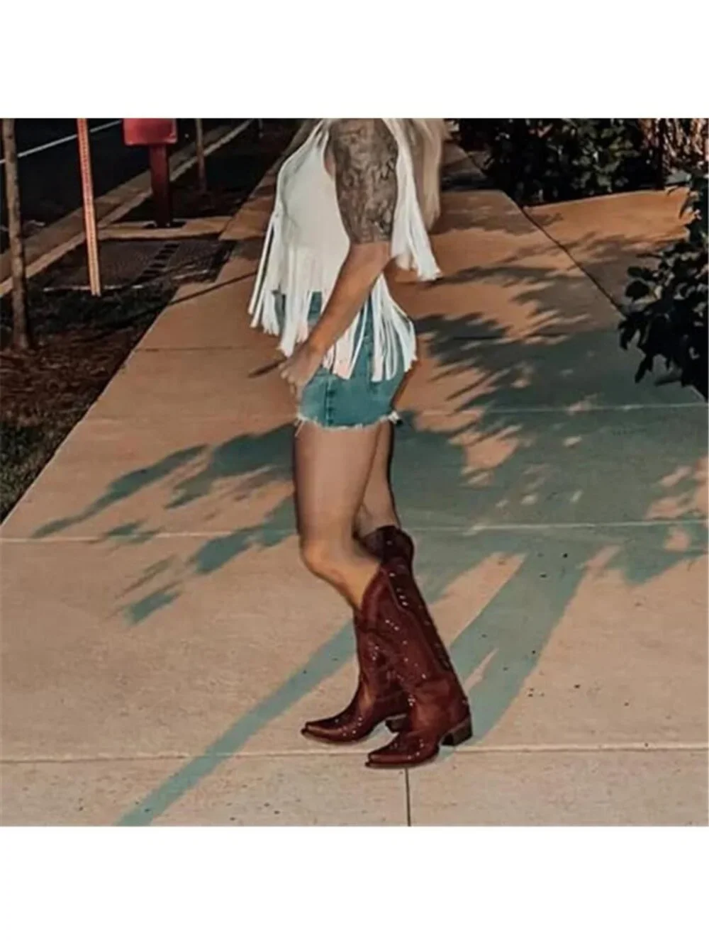 Yolkomo Cowboy Boots for Women Knee High Western Cowgirl Boots